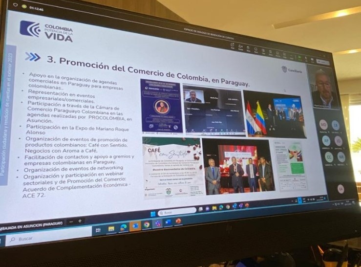 Rendición de Cuentas: Embajador de Colombia – Encargado de Funciones Consulares – Presidente ASOCOL PY Créditos: Oscar Iván Aristizábal   