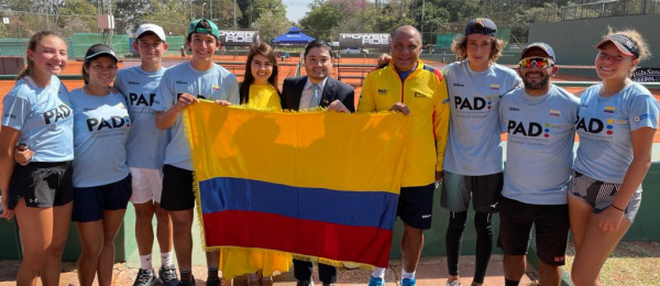 Cónsul en Asunción visitó a la delegación colombiana de tenis que participa en el Sudamericano Sub 16 en Paraguay