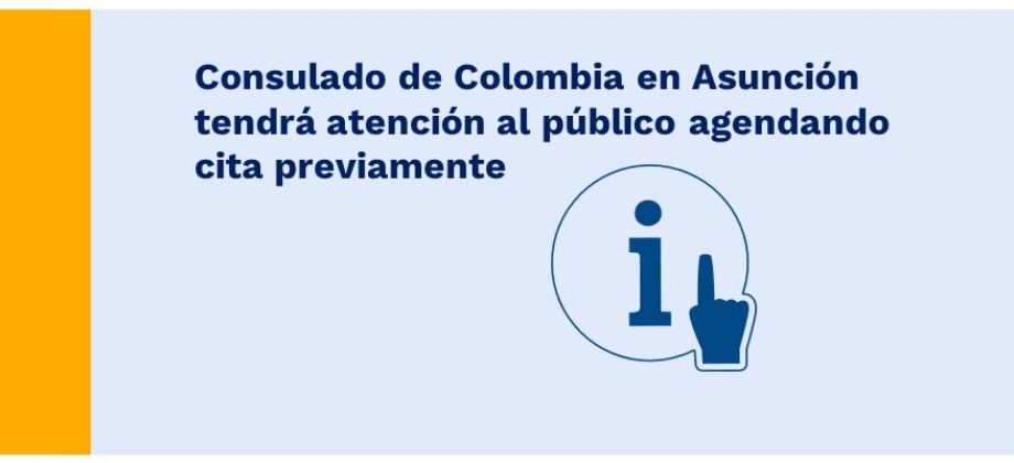 Consulado de Colombia en Asunción tendrá atención al público agendando cita 