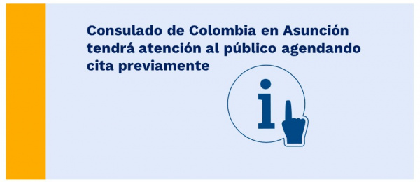 Consulado de Colombia en Asunción tendrá atención al público agendando cita 